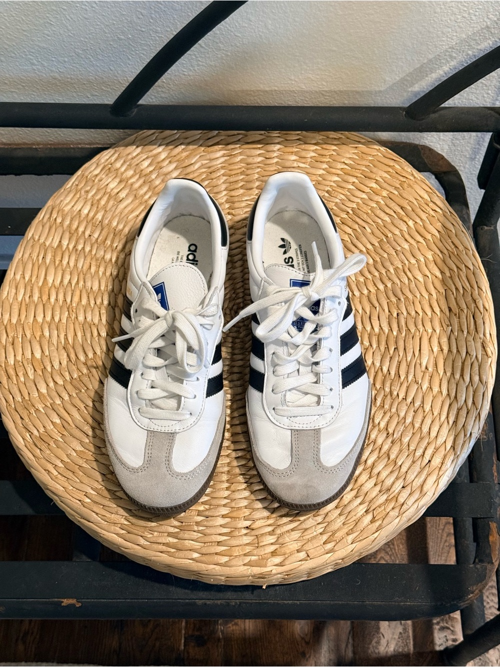 Adidas Samba OG White Black Gum Sneakers Men 7.5 Women 8.5